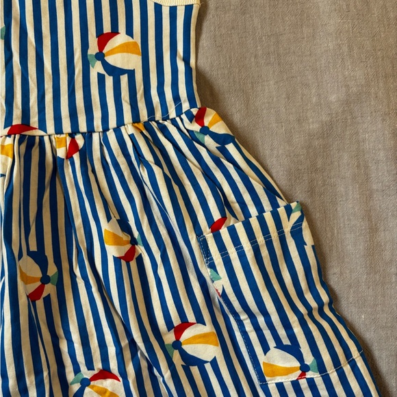 Hanna Andersson Blue Striped Dress with Beachballs. NWOT - Picture 2 of 3